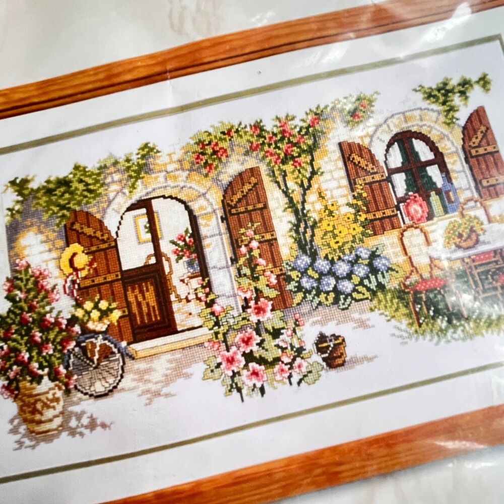 Vervaco Summer Courtyard #2002/70.486 Counted Cross Stitch Kit NEW Sealed